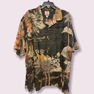 Tommy Bahama Mens Silk Hawaiian Shirt
